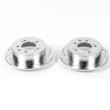 Rear DRILLEDSLOTTED ROTOR PAIR for Hyundai Elantra image 2