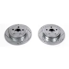 Rear DRILLEDSLOTTED ROTOR PAIR image 2