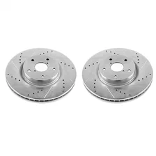 Front DRILLEDSLOTTED ROTOR PAIR for Subaru image 2