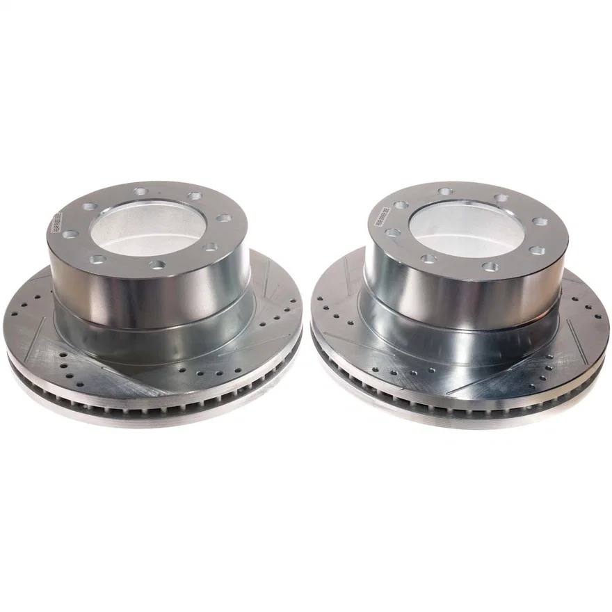Rear DRILLEDSLOTTED ROTOR PAIR