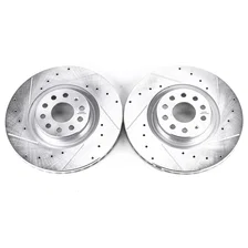 Front DRILLEDSLOTTED ROTOR PAIR image 2
