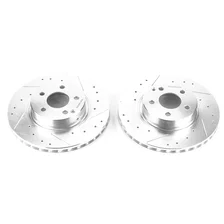 Front DRILLEDSLOTTED ROTOR PAIR for Mercedes-Benz image 2