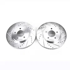Front DRILLEDSLOTTED ROTOR PAIR image 2