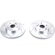Front DRILLEDSLOTTED ROTOR PAIR for Subaru Legacy image 2