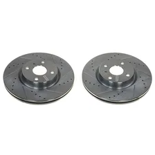 Front DRILLEDSLOTTED ROTOR PAIR image 2