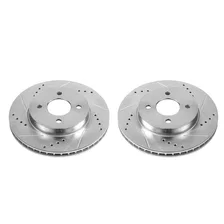 Front DRILLEDSLOTTED ROTOR PAIR for Nissan image 2
