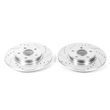 Rear DRILLEDSLOTTED ROTOR PAIR image 2