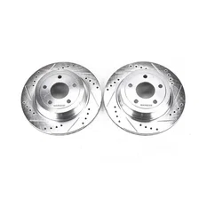 Rear DRILLEDSLOTTED ROTOR PAIR for Chevrolet Cobalt image 2