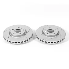 Front DRILLEDSLOTTED ROTOR PAIR for Chevrolet Corvette image 2