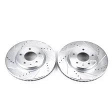 Front DRILLEDSLOTTED ROTOR PAIR image 2
