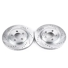 Rear DRILLEDSLOTTED ROTOR PAIR image 2