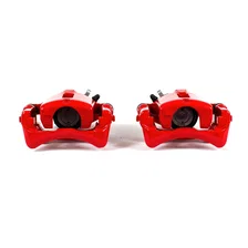 Rear RED CALIPER PAIR W/BRKT image 2