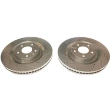 Front DRILLEDSLOTTED ROTOR PAIR for INFINITI image 2