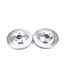Front DRILLEDSLOTTED ROTOR PAIR image 2