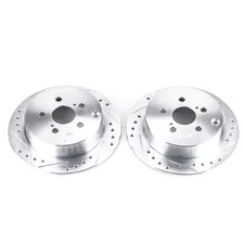 Rear DRILLEDSLOTTED ROTOR PAIR image 2