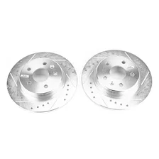 Rear DRILLEDSLOTTED ROTOR PAIR for Chevrolet image 2