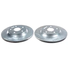 Rear DRILLEDSLOTTED ROTOR PAIR for Subaru Forester image 2