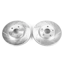 Front DRILLEDSLOTTED ROTOR PAIR for Lexus image 2
