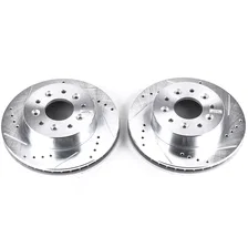 Front DRILLEDSLOTTED ROTOR PAIR for Chevrolet Corvette image 2