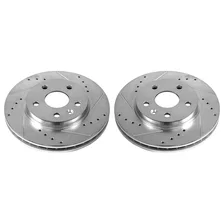 Front DRILLEDSLOTTED ROTOR PAIR image 2
