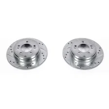 Rear DRILLEDSLOTTED ROTOR PAIR image 2