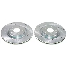 Front DRILLEDSLOTTED ROTOR PAIR image 2