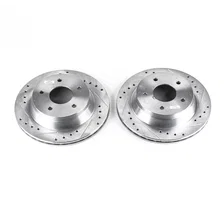 Front DRILLEDSLOTTED ROTOR PAIR for Chevrolet Corvette image 2