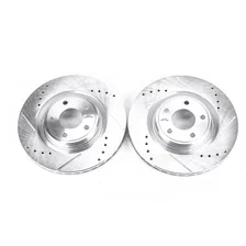 Front DRILLEDSLOTTED ROTOR PAIR for Chevrolet image 2