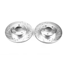 Front DRILLEDSLOTTED ROTOR PAIR for BMW image 2