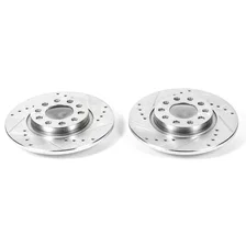 Rear DRILLEDSLOTTED ROTOR PAIR image 2