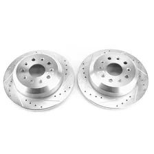 Rear DRILLEDSLOTTED ROTOR PAIR for Jeep Wrangler image 2