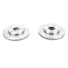 Front DRILLEDSLOTTED ROTOR PAIR for Hyundai Elantra image 2