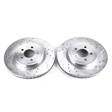 Front DRILLEDSLOTTED ROTOR PAIR image 2