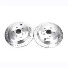 Rear DRILLEDSLOTTED ROTOR PAIR for Subaru image 2