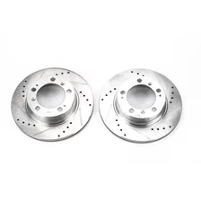 Rear DRILLEDSLOTTED ROTOR PAIR for Porsche Boxster image 2