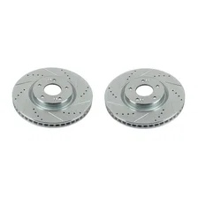 Front DRILLEDSLOTTED ROTOR PAIR image 2