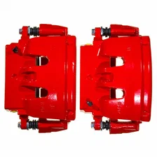 Front RED CALIPER PAIR W/BRKT for Jeep Wrangler image 4