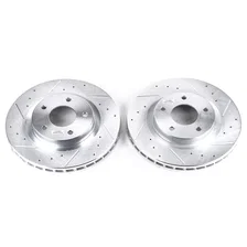 Front DRILLEDSLOTTED ROTOR PAIR image 2