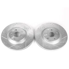 Front DRILLEDSLOTTED ROTOR PAIR image 2