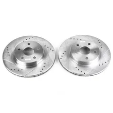 Front DRILLEDSLOTTED ROTOR PAIR for Toyota RAV4 image 2