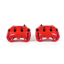 Front RED CALIPER PAIR W/BRKT for Ford Mustang image 2