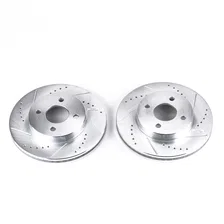 Front DRILLEDSLOTTED ROTOR PAIR image 2