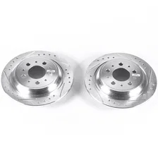 Rear DRILLEDSLOTTED ROTOR PAIR for Volvo image 2