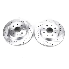 Front DRILLEDSLOTTED ROTOR PAIR for Kia Rio image 2