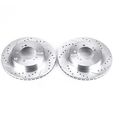 Rear DRILLEDSLOTTED ROTOR PAIR image 2