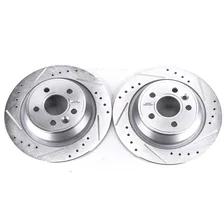 Rear DRILLEDSLOTTED ROTOR PAIR for Land Rover Range Rover Evoque image 2
