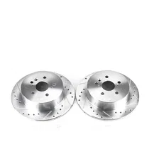 Rear DRILLEDSLOTTED ROTOR PAIR for Toyota Highlander image 2