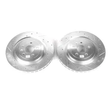 Rear DRILLEDSLOTTED ROTOR PAIR image 2