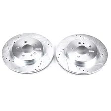 Front DRILLEDSLOTTED ROTOR PAIR for Mercedes-Benz image 2