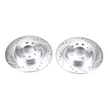 Rear DRILLEDSLOTTED ROTOR PAIR for Saab 9-3 image 2